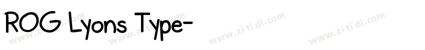 ROG Lyons Type字体转换
